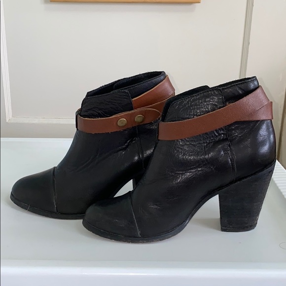 Steve Madden 8.5M Raazor Black & Brown Ankle Boots - Picture 5 of 8